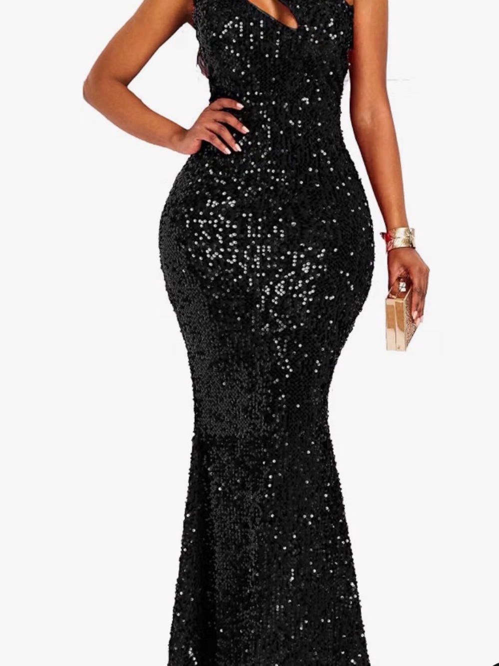 Black Sequin Mermaid gown